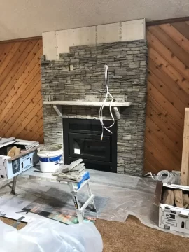 Installed: Kozy Z42 Fireplace  (lots of install pics)