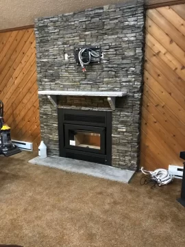 Installed: Kozy Z42 Fireplace  (lots of install pics)