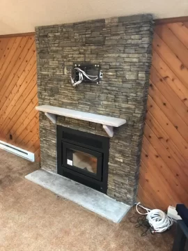 Installed: Kozy Z42 Fireplace  (lots of install pics)