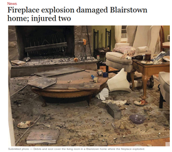 "Fireplace Explosion" -- Scary story from my local newspaper