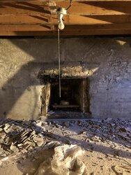 Closing up old basement fireplace