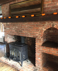wood stove inside fireplace???