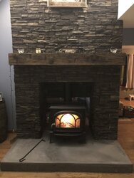 Fireplace to wood stove upgrade