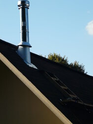 Roofer painted chimney