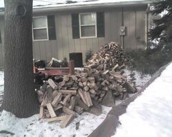Cold, Snow, and "working on the wood pile" pics