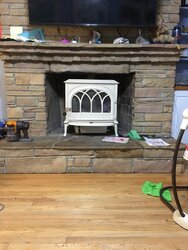 Insert or stove in double-sided fireplace?