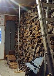 Storing wood in a garage