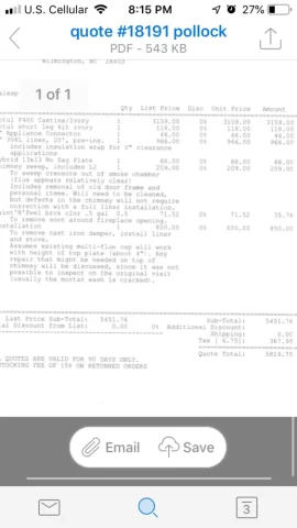[Hearth.com] Installation Estimate