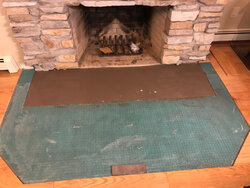 Concrete and tile hearth ext