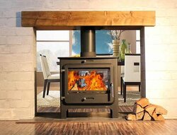 See-Through Wood Fireplace