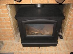 Any pics of a model 74 buck stove insert with the blower on it