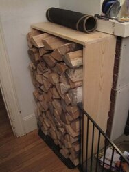 My indoor wood rack