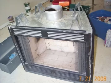 [Hearth.com] FREE STANDING STOVE IN A PREFAB FP