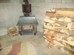available firewood next to the stove ?