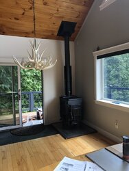 Tight space wood stove install for supplemental heat (seeking input)
