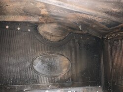 Discolouration inside new wood stove