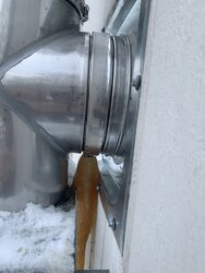 Water dripping from chimney