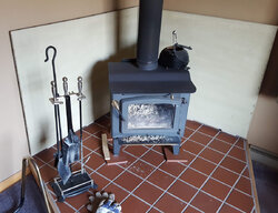 wall covering behind woodstove