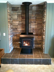 Building around a wood burning stove