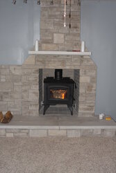 Building around a wood burning stove