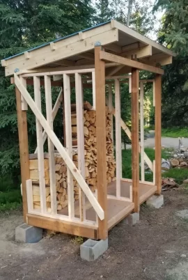 2020 woodshed design, mark 1 is built and filled