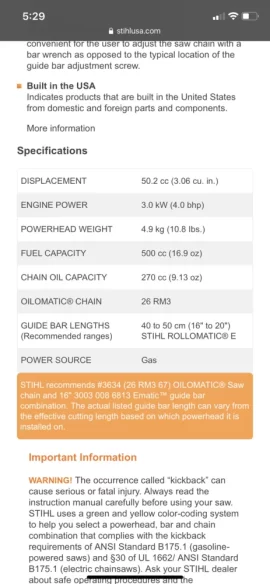 [Hearth.com] New Stihl Saw