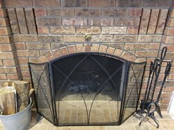 Open wood fireplace question