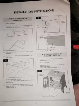 Baffle plate rests damaged