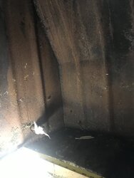 Missing anything? Rear flue into old gas fireplace firebox and out chimney?