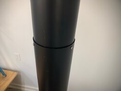 Telescoping pipe has gap