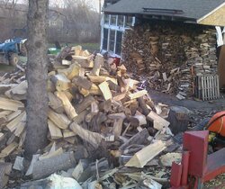 What material to cover wood pile with