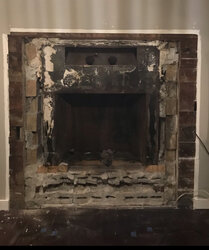 Missing anything? Rear flue into old gas fireplace firebox and out chimney?