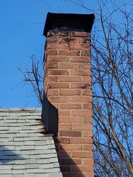Possible chimney fire? Shingles burning.