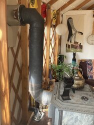 Looking for advice with yurt chimney