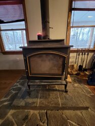 Bought home with quadrafire stove