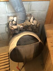 Wood stove for a sauna