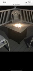 Wood fire pit on patio - cleaning