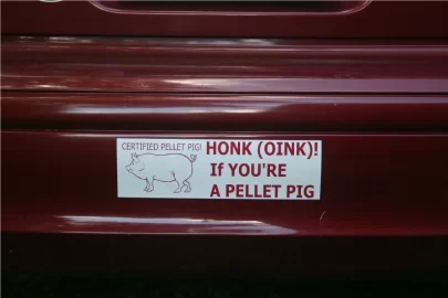 [Hearth.com] Pellet pig bumper sticker!