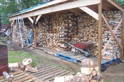 Wood in the wood shed
