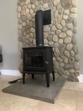 [Hearth.com] Limestone or Reclaimed firebrick or flagstone under a wood stove?