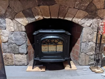 Woodstove in fireplace help, 13" square flu, limited space