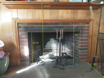 Installation in existing masonry, clearances, options, and efficiency?