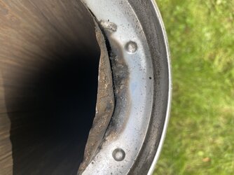 Chimney Pipe Inner Wall Bent At Joint