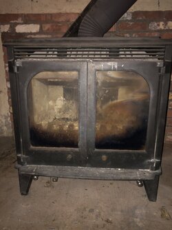 Wood stove locked