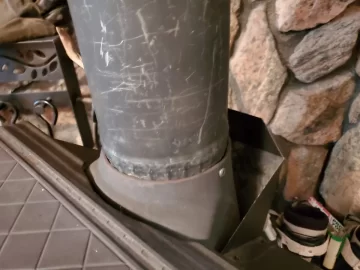 collar to stove pipe gap