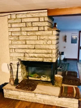 Wood Insert in Peninsula fireplace