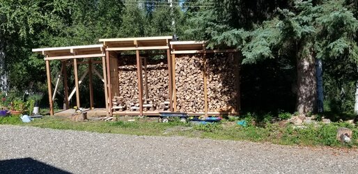 2020 woodshed design, mark 1 is built and filled
