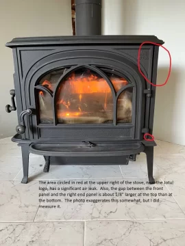 Jotul Oslo F500 V3 air leaks