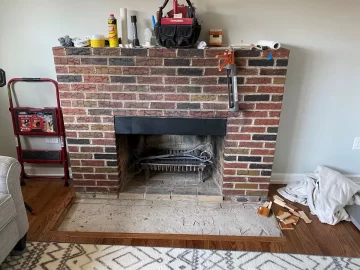 Setting a Bluestone Slab Hearth