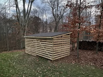 10 Cord Wood Shed Finished!